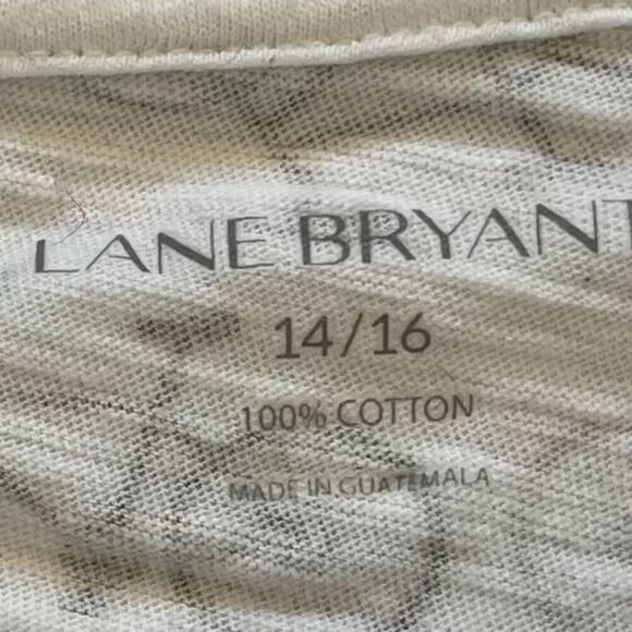 Lane Bryant White Cotton V-Neck Short Sleeve T-Shirt, Bicycles, Glitter, 14-16 - Picture 6 of 9